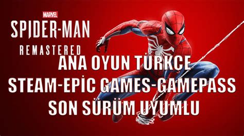 Marvel s Spider Man Remastered Türkçe Yama YouTube