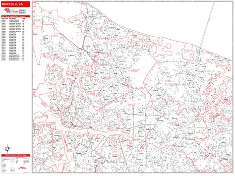 Norfolk Virginia Map With Zip Codes Virginia Map