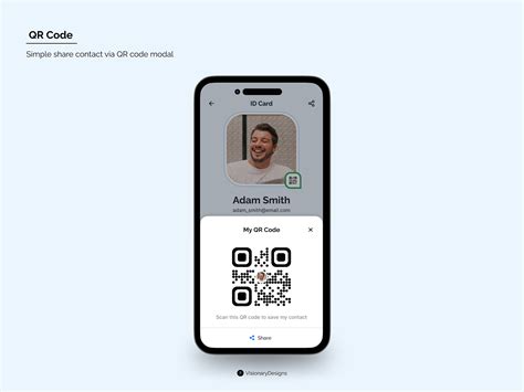 Share Contact QR Code by Visionary Designs on Dribbble