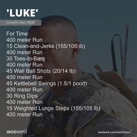 Luke Workout Crossfit Hero Wod Wodwell