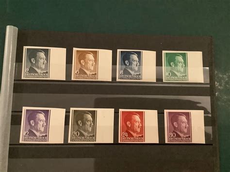 Generalgouvernement 1943 15 Imperforate Hitler Stamps With Sheet Edge