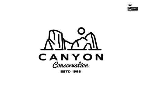 Canyon Mountains Logo Graphic by ARTONIUMW · Creative Fabrica