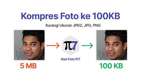 Kompres Foto Hingga 100KB Alat Foto Pi7