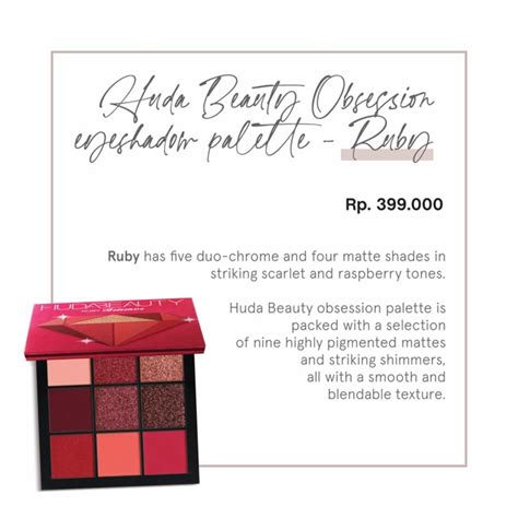 Jual Huda Beauty Obsession Eyeshadow Palette Ruby Shopee Indonesia