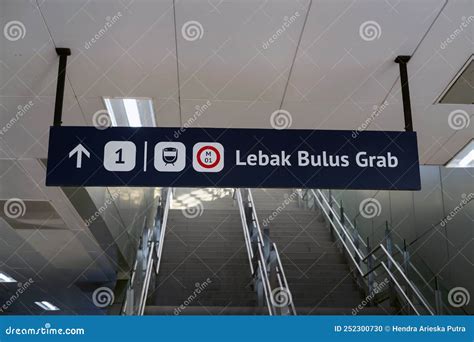 Signage At Mrt Jakarta Station At Lebak Bulus Jakarta Editorial Image