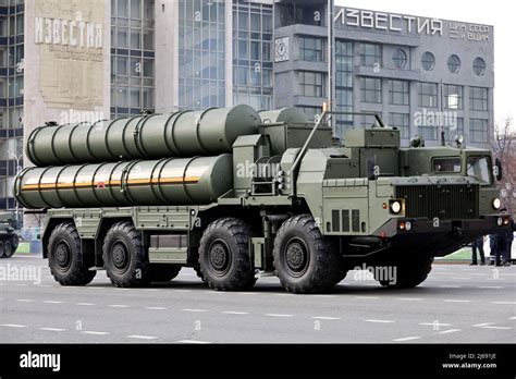 Russian S 400 Triumph Anti Aircraft Missile System On Tverskaya Street