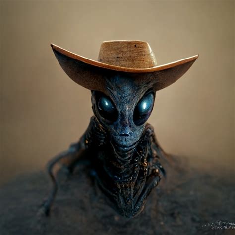 Alien Wearing Cowboy Hat K High Detail Ultra Midjourney Openart