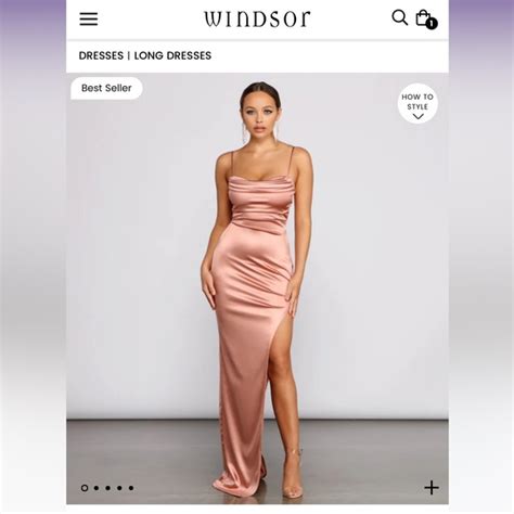 Windsor Dresses Windsor Lola High Slit Satin Dress Poshmark