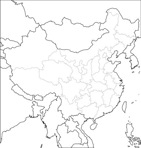 China Outline Map - Mapsof.Net