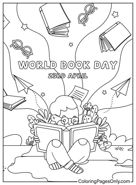 World Book Day Color Page Free Printable Coloring Pages