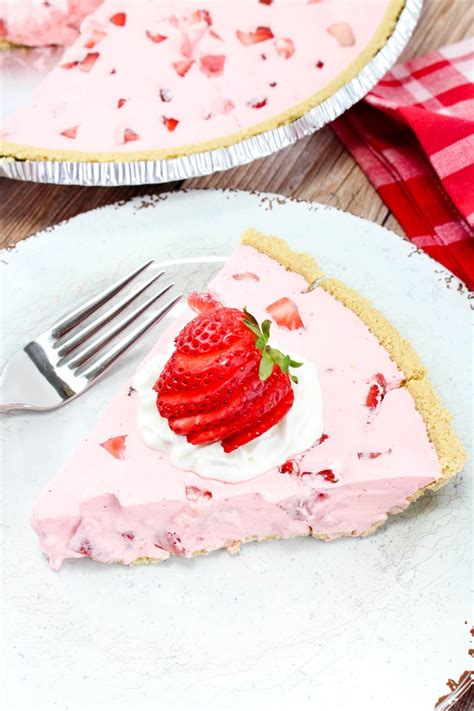 No Bake Strawberry Jello Pie Easy Recipe