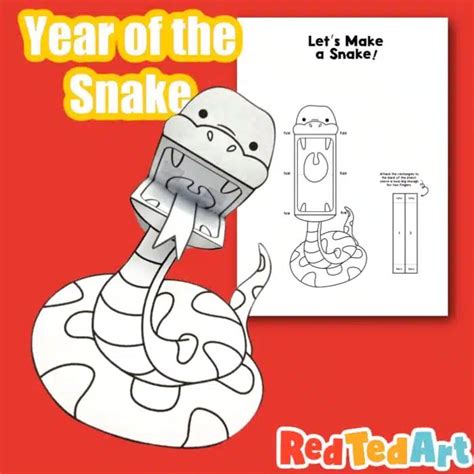 12 Zodiac Animal Finger Puppets Red Ted Art Kids Crafts Snake