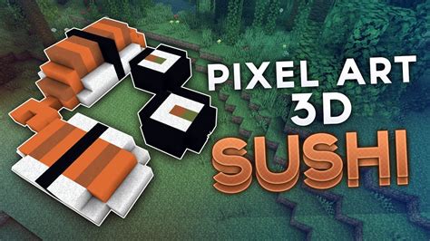 Cómo Construir Sushi Pixel Art En Minecraft Youtube