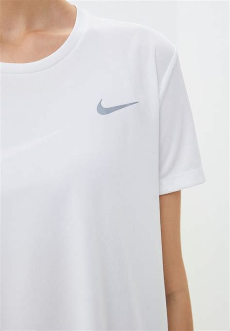 Футболка спортивная Nike W NK DF MILER TOP SS NFS цвет белый