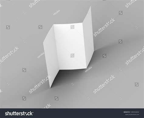 Open Trifold Brochure A4 Format Mockup3d Stock Illustration 1389264692