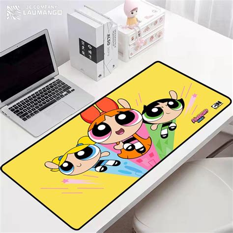 Powerpuffs Girls Large Mouse Pad Gamer Pc Gaming Accessories Non Slip