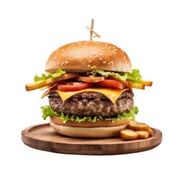 Transparent Background Fresh Beef Burger Isolated Transparent