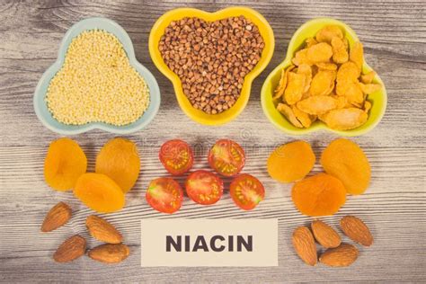 Healthy Nutritious Food As Source Natural Niacin Other Vitamins Or Minerals And Dietary Fiber