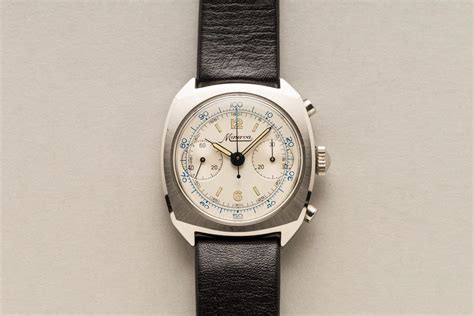 Minerva Vintage Cushion Chronograph RARE MINT Shuck The Oyster