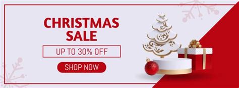 Christmas Offers Online Facebook Cover Template - VistaCreate