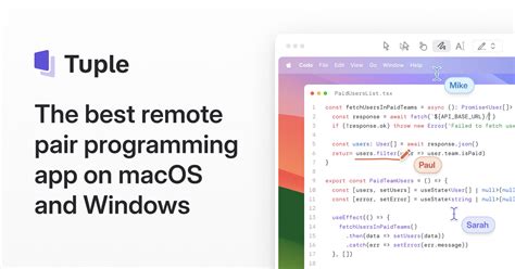 Tuple: the best remote pair programming app on macOS and Windows