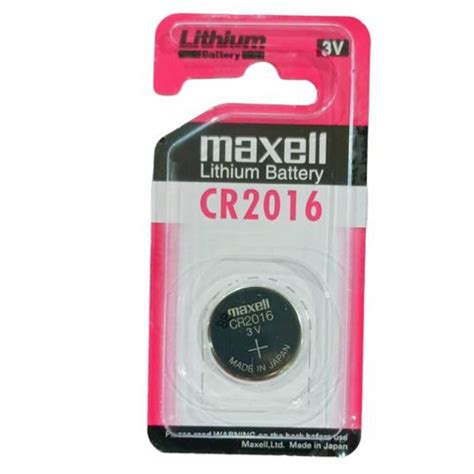 Maxell CR2016 Original 3V Lithium Coin Cell Battery Industrial Grade