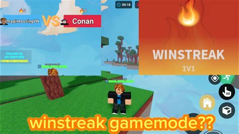 Roblox Bedwars New Winstreak 1v1 Gamemode Youtube