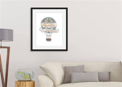 Hot Air Balloon Nursery Hot Air Balloon Print Adventure Etsy