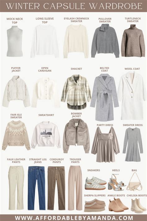 Winter Capsule Wardrobe Affordable By Amanda