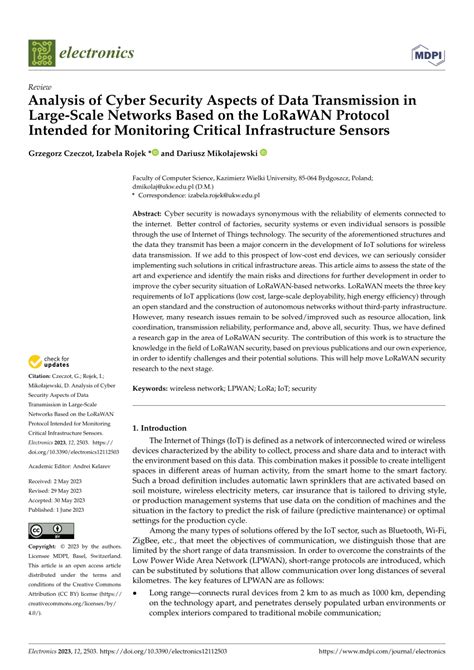 Pdf Analysis Of Cyber Security Aspects Of Data Transmission In Large