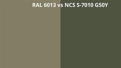 Ral 6013 Vs Ncs S 7010 G50y Ral Colour Chart Uk