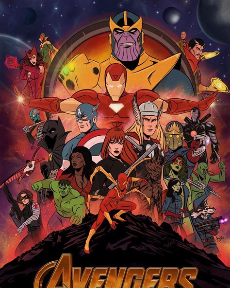 Avengers Infinity War Poster Comic Style By John Black Marvelstudios