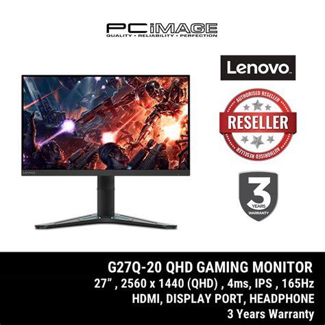 LENOVO G27Q 20 QHD GAMING MONITOR 27 2560X1440 1MS 165HZ HDMI DP