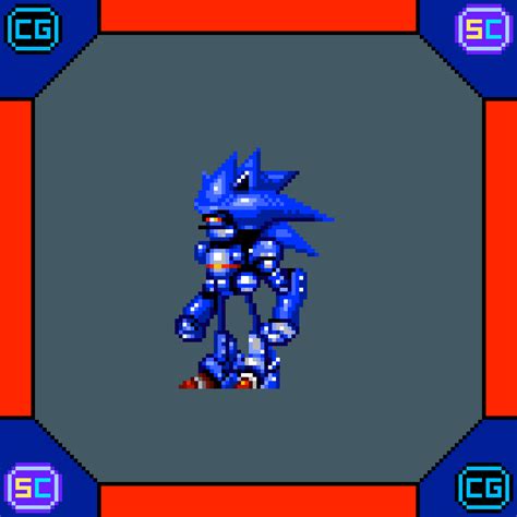 Pixilart Mecha Sonic Sprite By SpongeChris