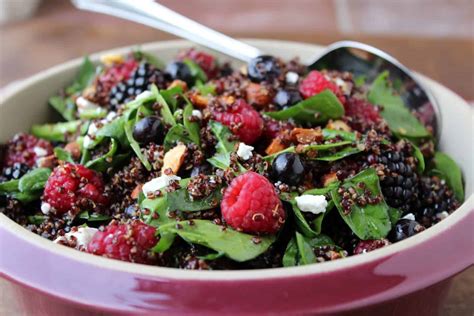 Berry Quinoa Salad With Honey Lemon Dressing Juggling With Julia