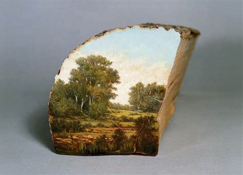 World In Tree Logs Beautiful Log Painting By Alison Moritsugu Design