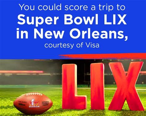 Win A Free Trip To Attend Super Bowl Lix Sweepstakebible