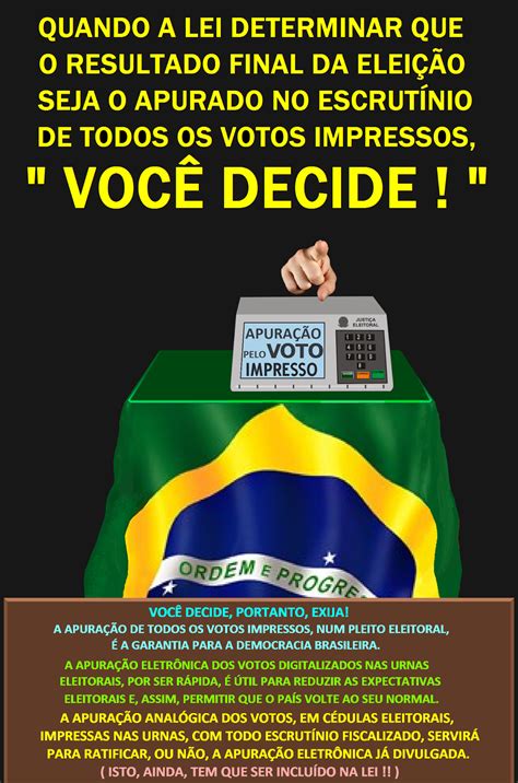 Quero Votar APURAÇÃO PELO VOTO IMPRESSO JÁ