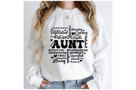 Aunt Word Art Svg Typography Graphic By Panda Art · Creative Fabrica