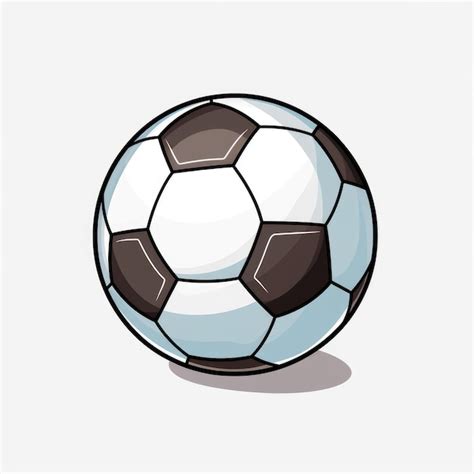 Premium Photo Playful Football Clip Art Minimalist Cartoon Style With Thick Outlines On A