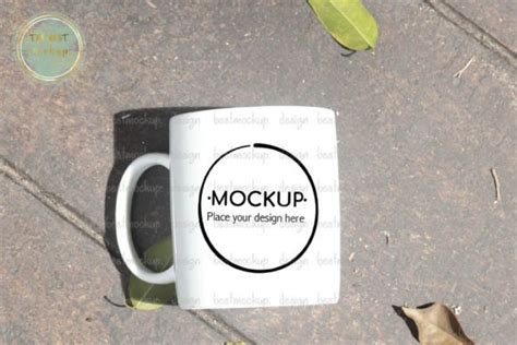 White Mug Under The Fall Sunshine Mockup Graphic By Thebest Mockup