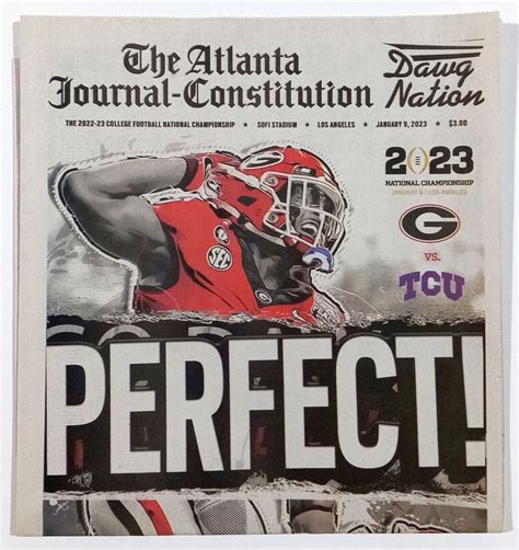 Georgia Bulldogs 2023 BCS National Championship Atlanta Journal ...