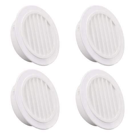 Round Vent Cover, ABS Plastic Adjustable Air Vent Cover White for 1.6" - 2" Dia Hole 4pcs ...