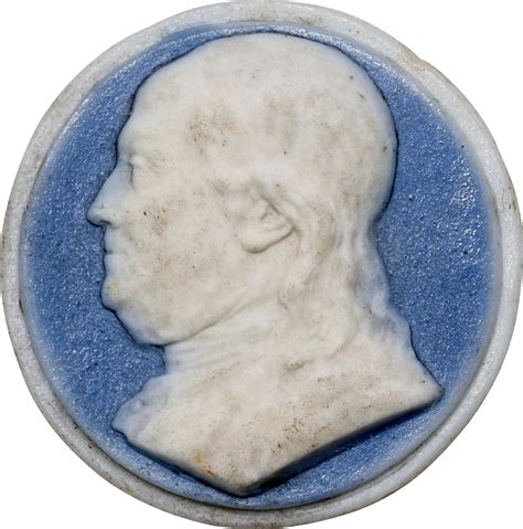 Ca Benjamin Franklin Portrait Cameo Medallion Biscuit