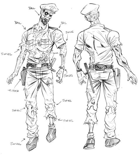 Resident Evil Zombie Cop Dibujos De Zombies Zombies Dibujo Arte Zombie