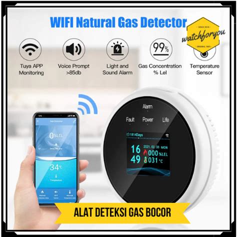 Promo Alat Deteksi Cek Gas Bocor Detector Gas Leak Alarm Wifi Keamanan