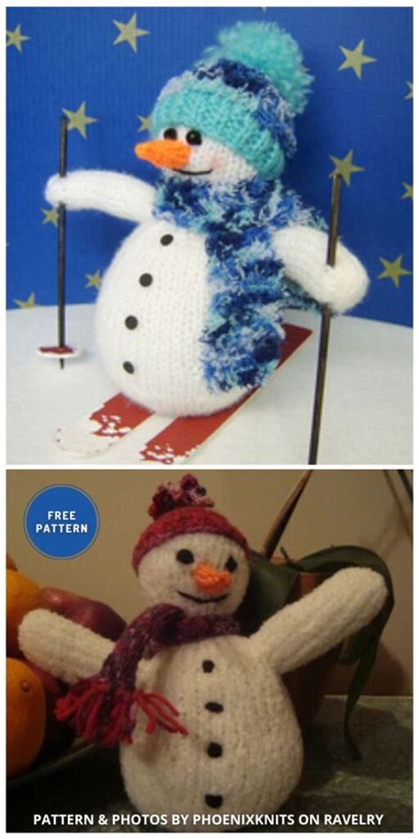 6 Knitted Snowman Home Decor Patterns The Knit Crew