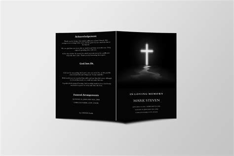 Cross Funeral Program Template Quickfuneral Llc