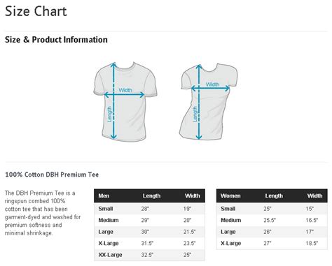 Natural Reflections Size Chart: A Visual Reference of Charts | Chart Master