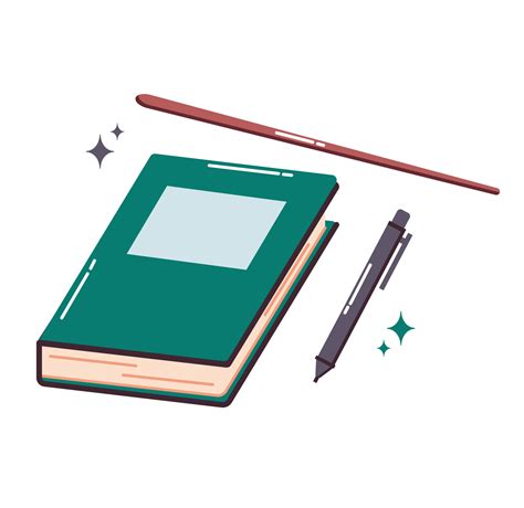 book and pen teacher symbol. education concept vector illustration ...